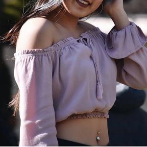 Forever 21 off the shoulder Crop top